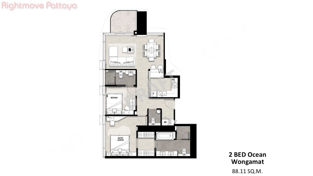 ONCE Wongamat, Condo In North Pattaya